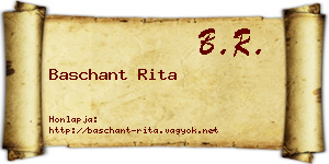 Baschant Rita névjegykártya